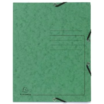 Photo Chemise imprimée à élastiques - 3 rabats - Vert EXACOMPTA