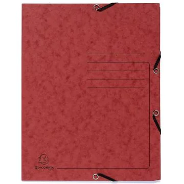 Photo Chemise imprimée à élastiques - 3 rabats - Rouge EXACOMPTA