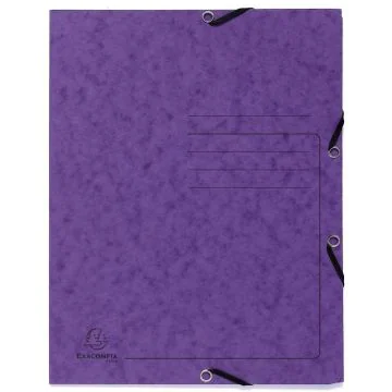 Photo Chemise imprimée à élastiques - 3 rabats - Violet EXACOMPTA