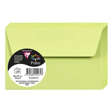 Photo Enveloppe POLLEN Vert Bourgeon Format  90 x 140 mm 55471C