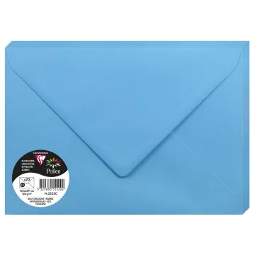Photo POLLEN Lot de 20 Enveloppes - Format C5 162 x 229 mm - Bleu Turquoise