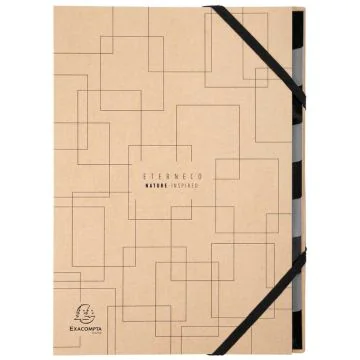 Photo Trieur avec élastiques - 9 compartiments - Motifs géométriques EXACOMPTA Eterneco