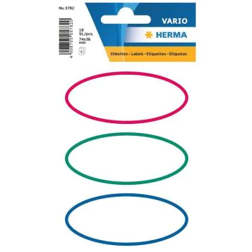 Photo Etiquettes pour livres avec marge - Forme Ovale HERMA