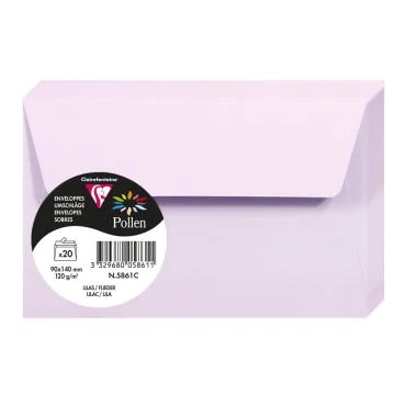 Photo Enveloppe POLLEN Lilas Format  90 x 140 mm 5861C
