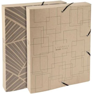 Photo Boîte de classement à élastiques et 3 rabats - Dos 25 mm EXACOMPTA Eterneco Image