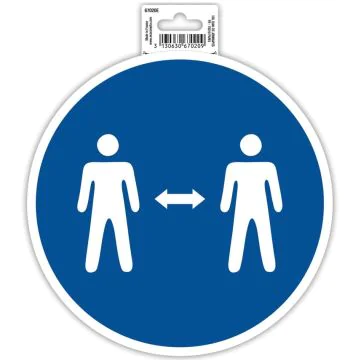 Photo Panneau adhésif - Gardez vos distances - Bleu EXACOMPTA