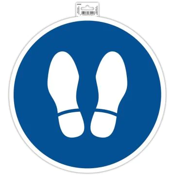 Photo Panneau adhésif - Obligation d'arrêt - 350 mm - Bleu EXACOMPTA