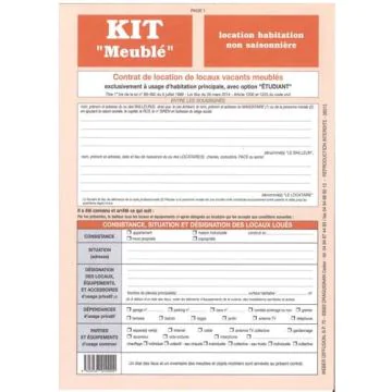 Formulaire Kit de Location Meublé non saisonnier - A4 - WEBER 721