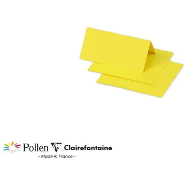 Photo Cartes de table - 85 x 80 mm - Jaune soleil POLLEN 