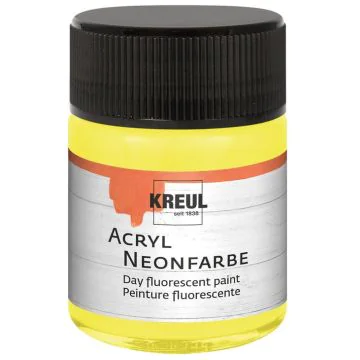 Peinture Acrylique fluorescente - 50 ml - Jaune 77561 KREUL image