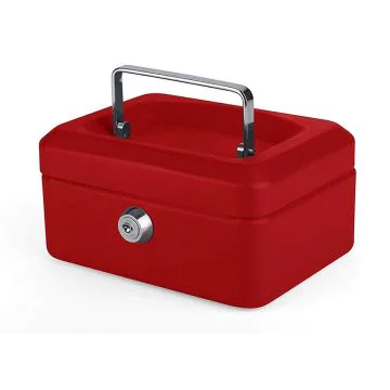 Photo Caisse à monnaie - Rouge - 150 x 115 x 80 mm PAVO 8011861