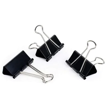 Photo Pince double clip en métal - Largeur 25 mm - Noir PAVO 8042081