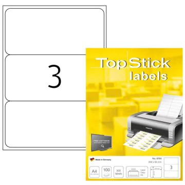 Photo Étiquettes adhésives blanches - 200 x 95 mm TOP STICK Image