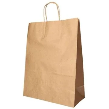 Photo Sac en papier avec anse - 350 x 260 x 120 mm - Brun PAP STAR