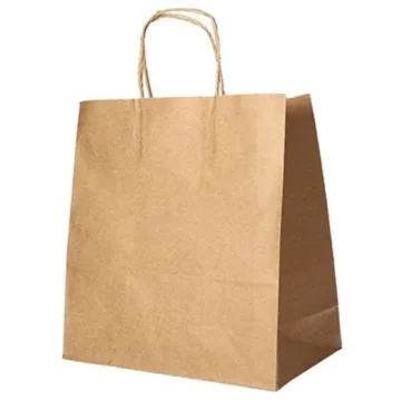 Photo Sac en papier avec anse - 270 x 320 x 170 mm - Brun PAP STAR