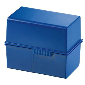 Photo Boite pour fiches en plastique - Format A7 - Bleu : HAN 977-14 