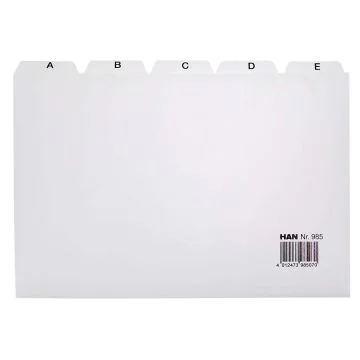Photo Jeu de 25 Intercalaires alphabétiques en plastique - 210 x 155 mm - A5 : HAN 985
