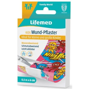 Photo Pansements à découper pour enfants - 500 x 60 mm - Ninjas LIFEMED