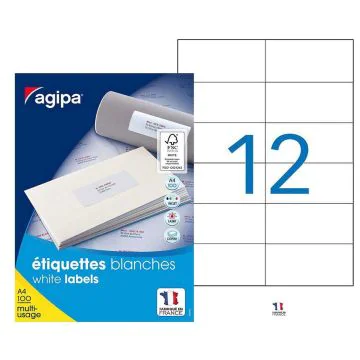 Photo Etiquettes adhésives 105 x 49,39 mm AGIPA 101032