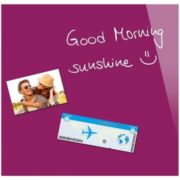 Photo Tableau magnétique en verre - 450 x 450 mm - Violet BE BOARD