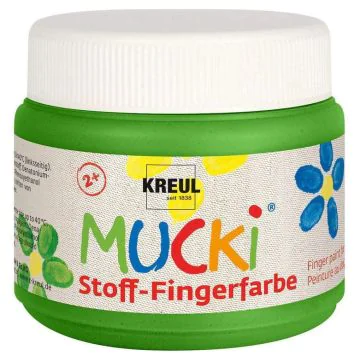 Photo Gouache aux doigts pour textile MUCKI - 150 ml - Vert (KREUL : Peinture) image