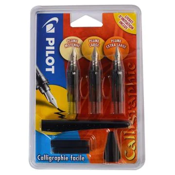 Photo Kit de stylo plume Calligraphie Plumix - 0,58 / 0,70 / 1,00 mm : PILOT 