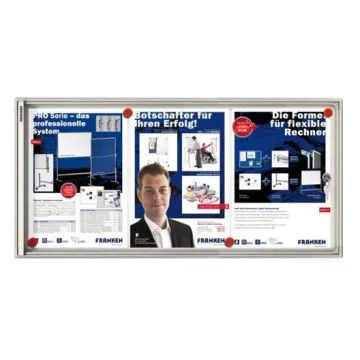 Photo Vitrine d'intérieur plate - 3 feuilles A4 - 730 x 370 mm : FRANKEN X-traLine