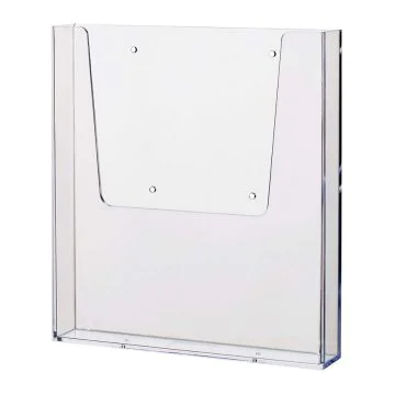 Photo Présentoir mural A4 - 1 compartiment vertical - Transparent : HELIT H2350202