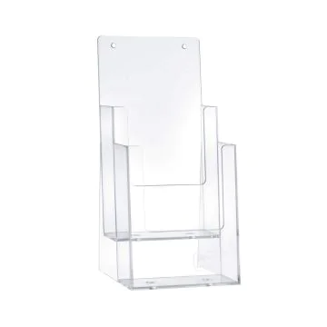 Photo Présentoir de table - 2 compartiments 1/3 de format A4 - Transparent : HELIT H2351502 