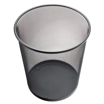 Photo Corbeille à papier 15 litres en métal - Noir : HELIT Mesh H2518595
