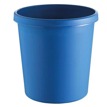 Photo Corbeille à papier avec rebord 18 litres - Bleu : HELIT H6105834