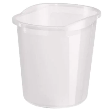 Photo Corbeille à papier 13 litres - Blanc translucide : HELIT H2360210