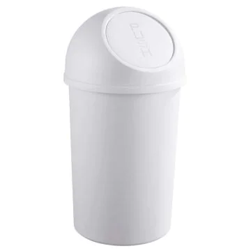 Photo Corbeille à papier avec couvercle 25 litres - Gris clair : HELIT H2401282