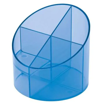 Photo Pot à crayons Multipot Economy - Bleu transparent : HELIT H6390230