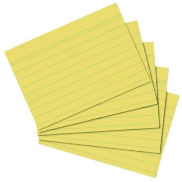 Photo fiches Bristol lignées - 74 x 105 mm - Jaune : HERLITZ  1150713
