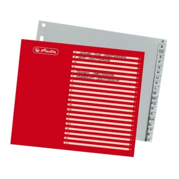 Photo Jeu de 20 Intercalaires alphabétiques en plastique - 225 x 180 mm : HERLITZ 10843514 