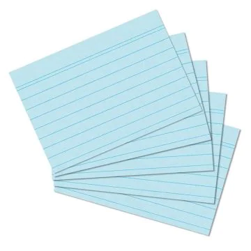 Photo Lot de 100 fiches Bristol lignées - 105 x 148 mm - Bleu : HERLITZ  10836203