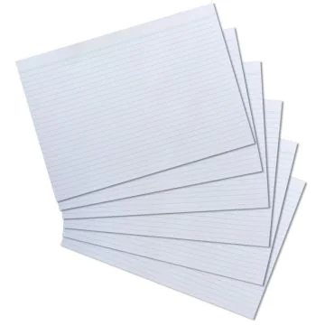 Photo Lot de 100 fiches Bristol lignées - 210 x 297 mm - Blanc : HERLITZ  10621282