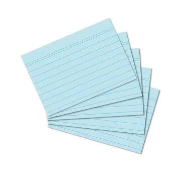 Photo Lot de 100 fiches Bristol lignées - 52 x 74 mm - Bleu : HERLITZ 10836310 