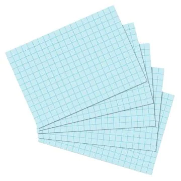 Photo Lot de 100 fiches Bristol quadrillées - 105 x 148 mm - Bleu : HERLITZ 10901460