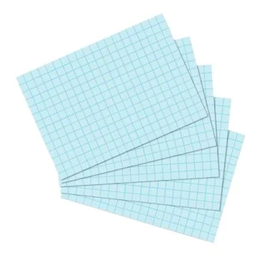 Photo Lot de 100 fiches Bristol quadrillées - 74 x 105 mm - Bleu : HERLITZ  10901502