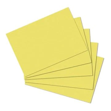 Photo Lot de 100 fiches Bristol unies - 105 x 148 mm - Jaune : HERLITZ 10836484  