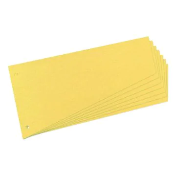 Photo Intercalaires trapèze en carton - 230 x 120 mm - Jaune : HERLITZ Lot de 100 réf. 10838381