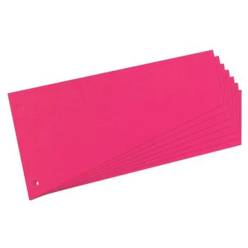 Photo Intercalaires en carton - Forme trapèze 230 x 120 mm - Rose : HERLITZ Lot de 100 réf. 10837565 