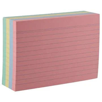 Photo Lot de 200 fiches Bristol lignées - 105 x 148 mm - Assortiment : HERLITZ  10836211