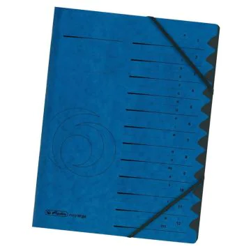 Photo Trieur à élastiques 12 compartiments - Bleu : HERLITZ  10843316