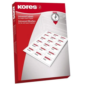 Photo Étiquettes adhésives blanches - 70 x 42,3 mm : KORES L7042