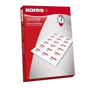 photo Étiquettes adhésives blanches - 30 x 36 mm : KORES