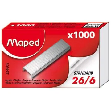 Photo MAPED Boîte de 1000 Agrafes - 26/6 (Fournitures) image