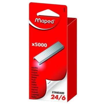 Photo MAPED : Boite de 5000 agrafes zinguées - 24/6 - 324401 6